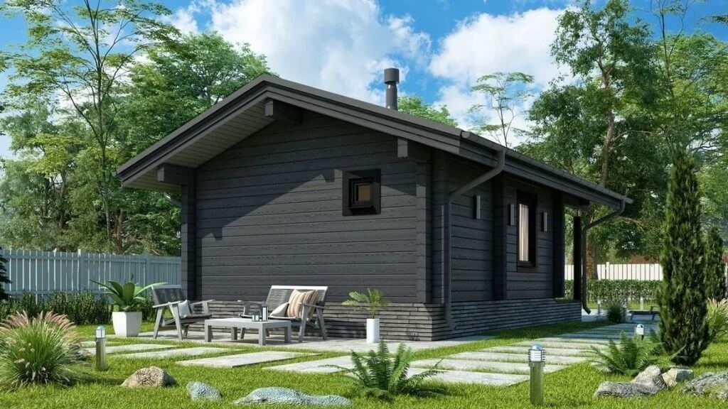 Баня 6х8 из бруса Генк