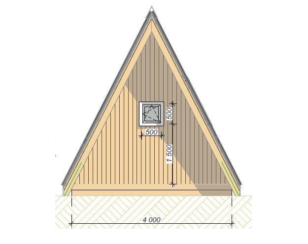 Баня в стиле A-frame Стия