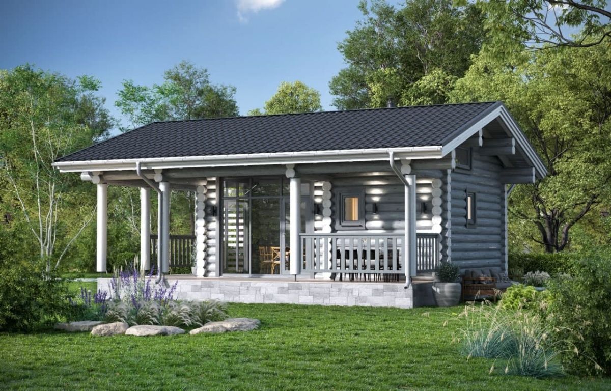 Финская баня из бревна Торнио