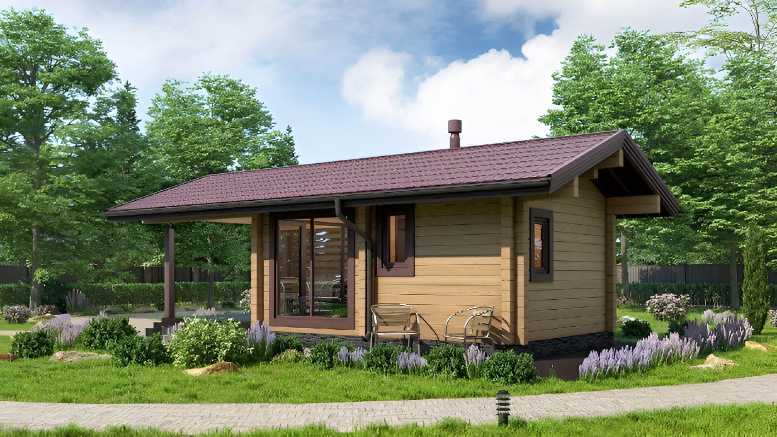 Финская баня из клееного бруса Оттава