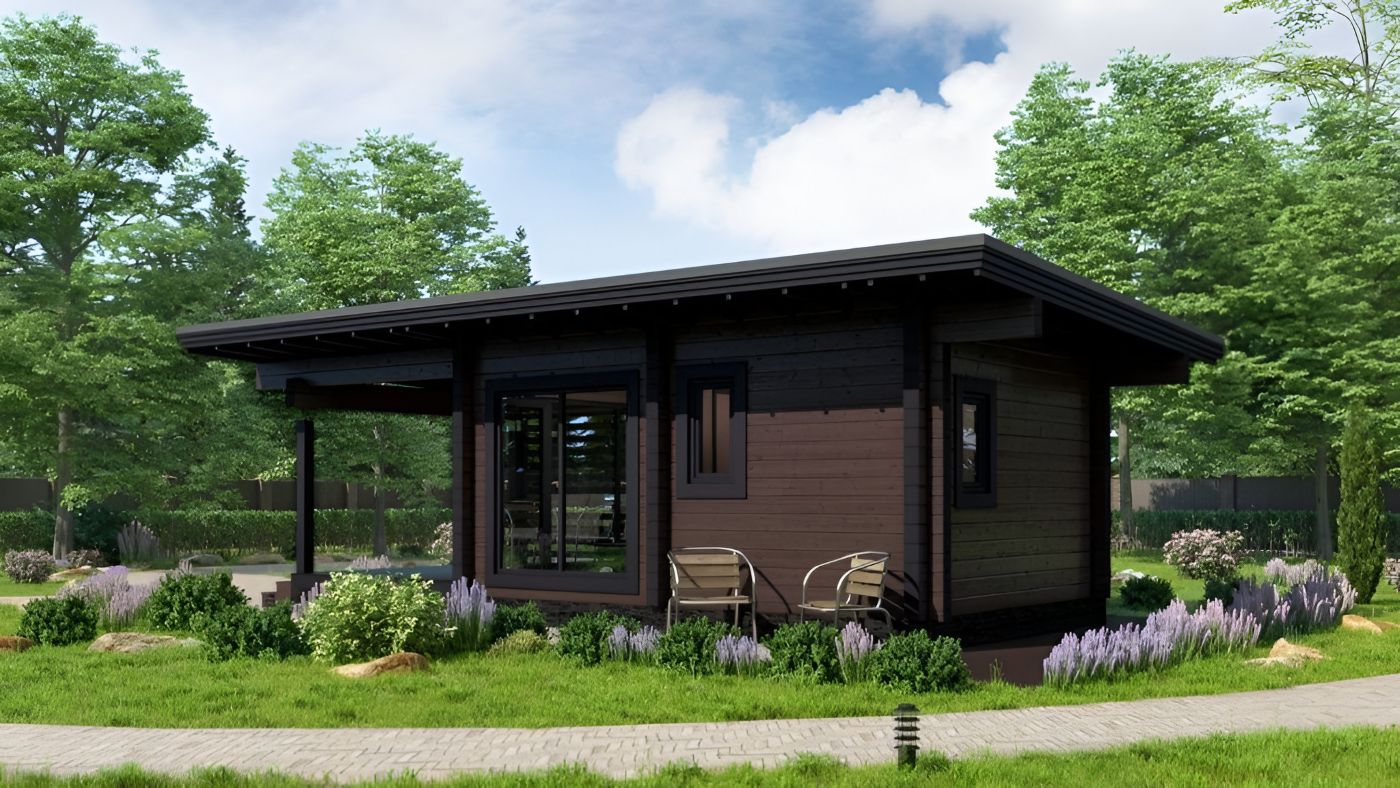 Финская баня из клееного бруса Амальфи