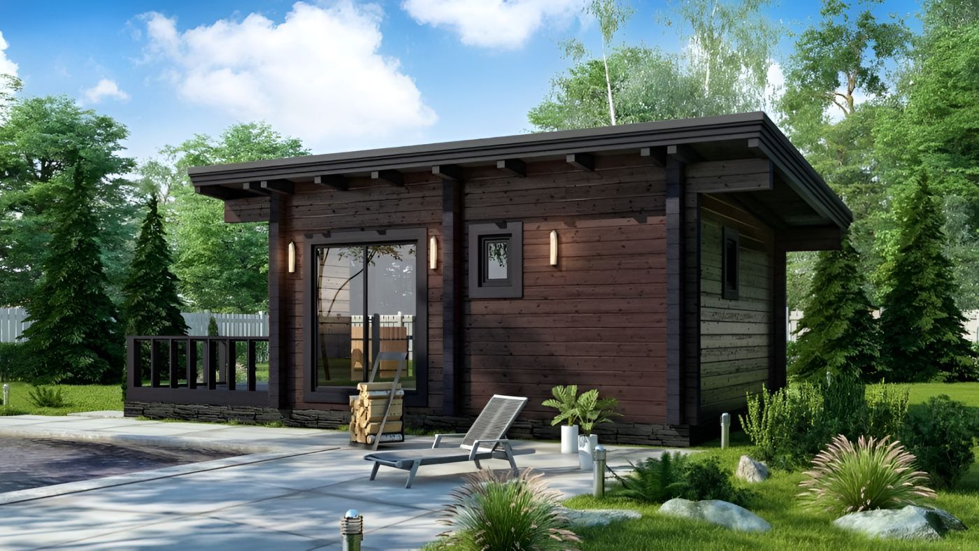 Финская баня из клееного бруса Кассияно