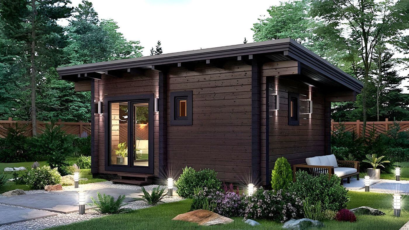 Финская баня из клееного бруса Асколи