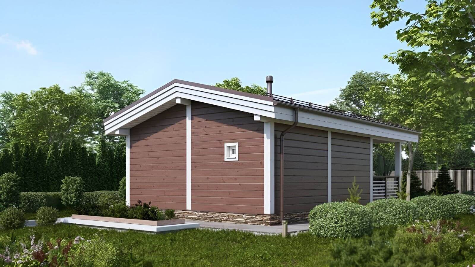 Финская баня из бруса Дерби