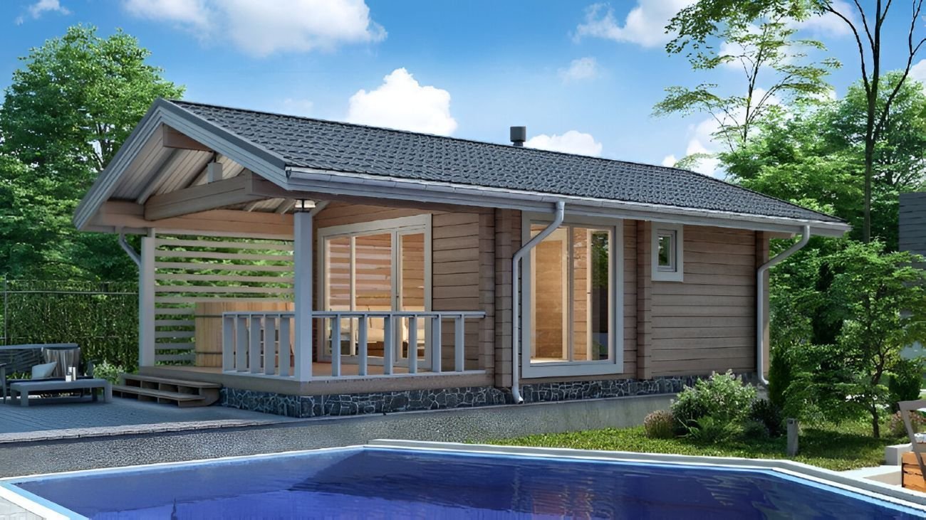 Финская баня из клееного бруса Милуоки