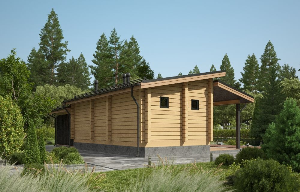 Баня из клееного бруса 6х12 Мейсен