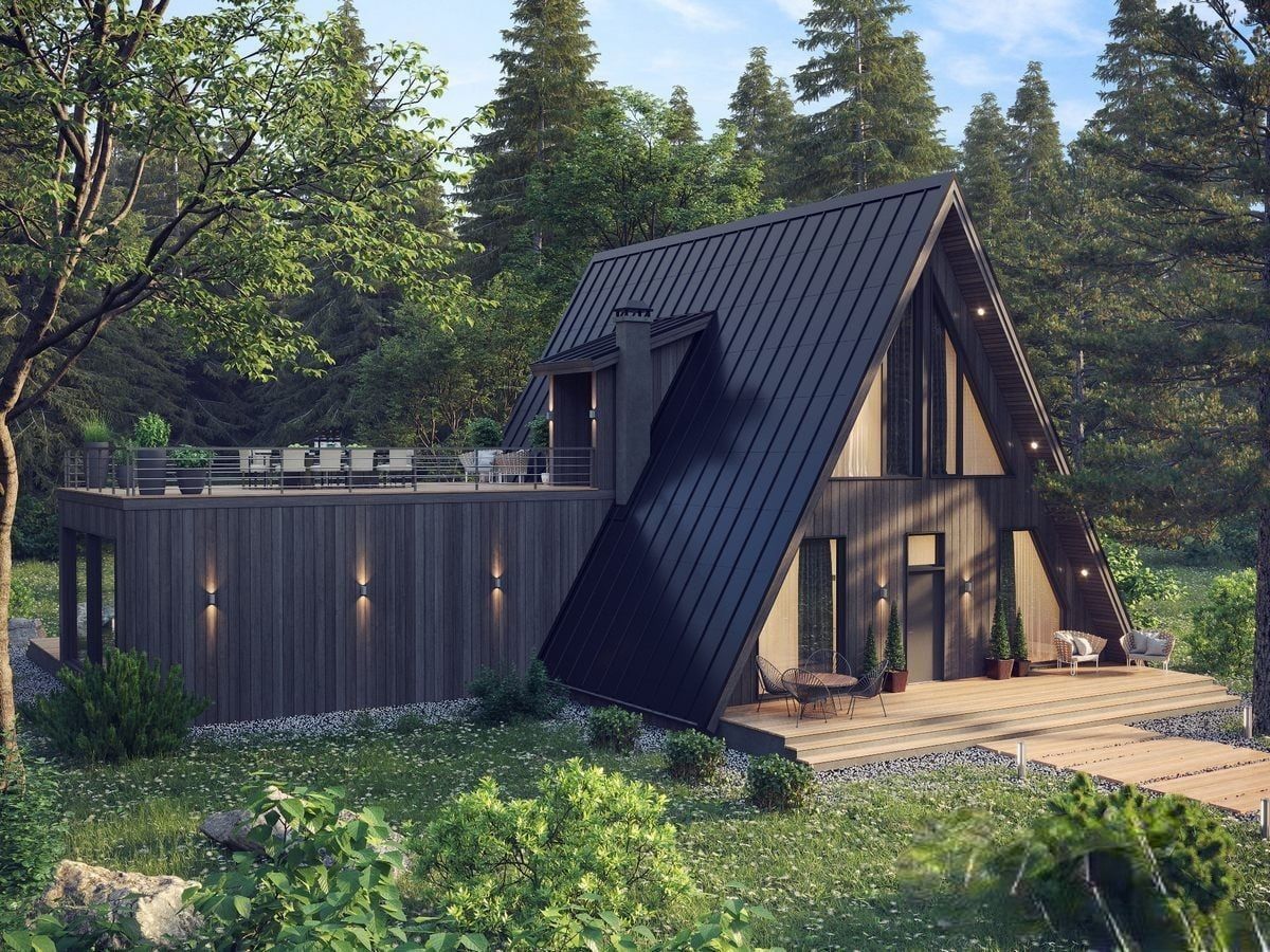 Баня в стиле A-frame Монта