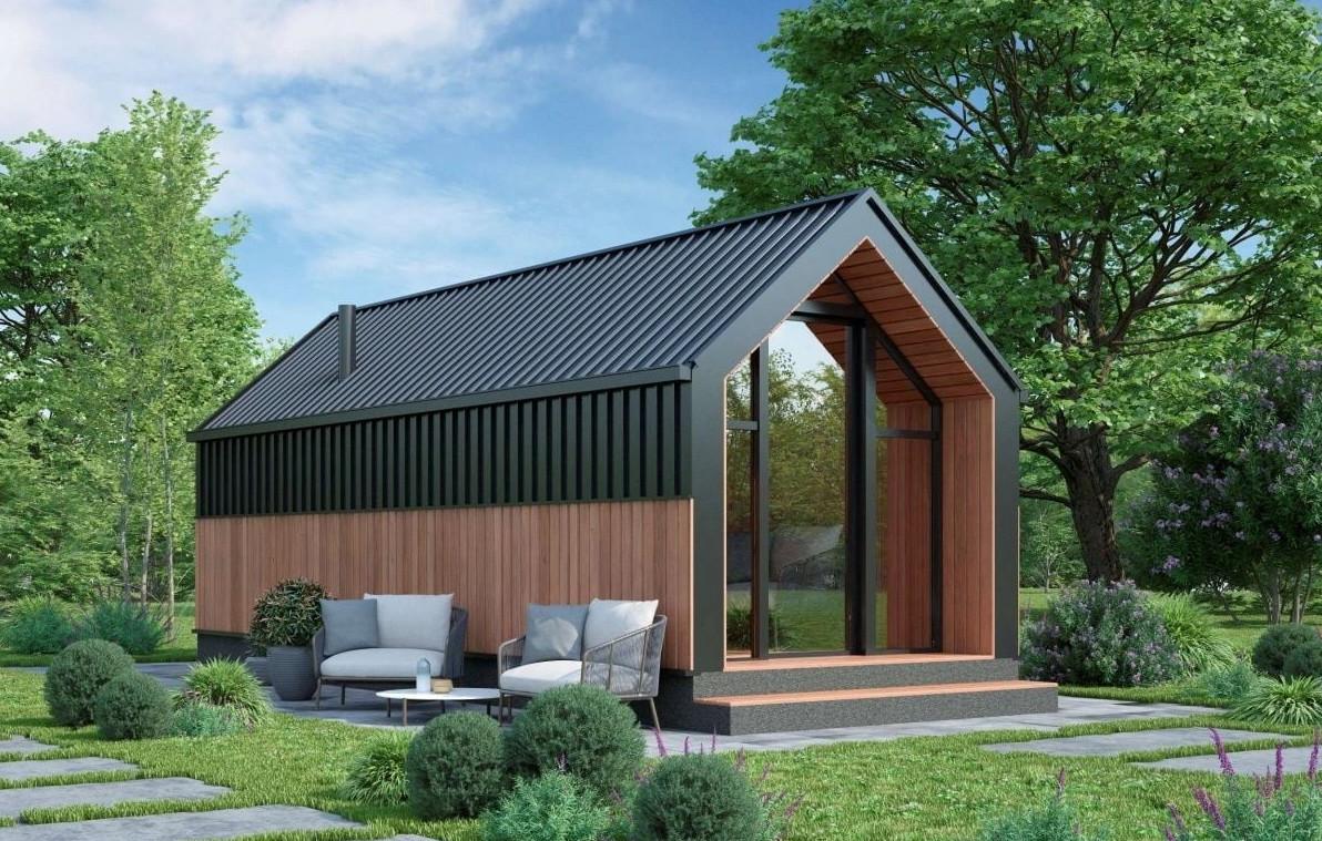 Модульная баня Барнхаус Combo 4х2,4