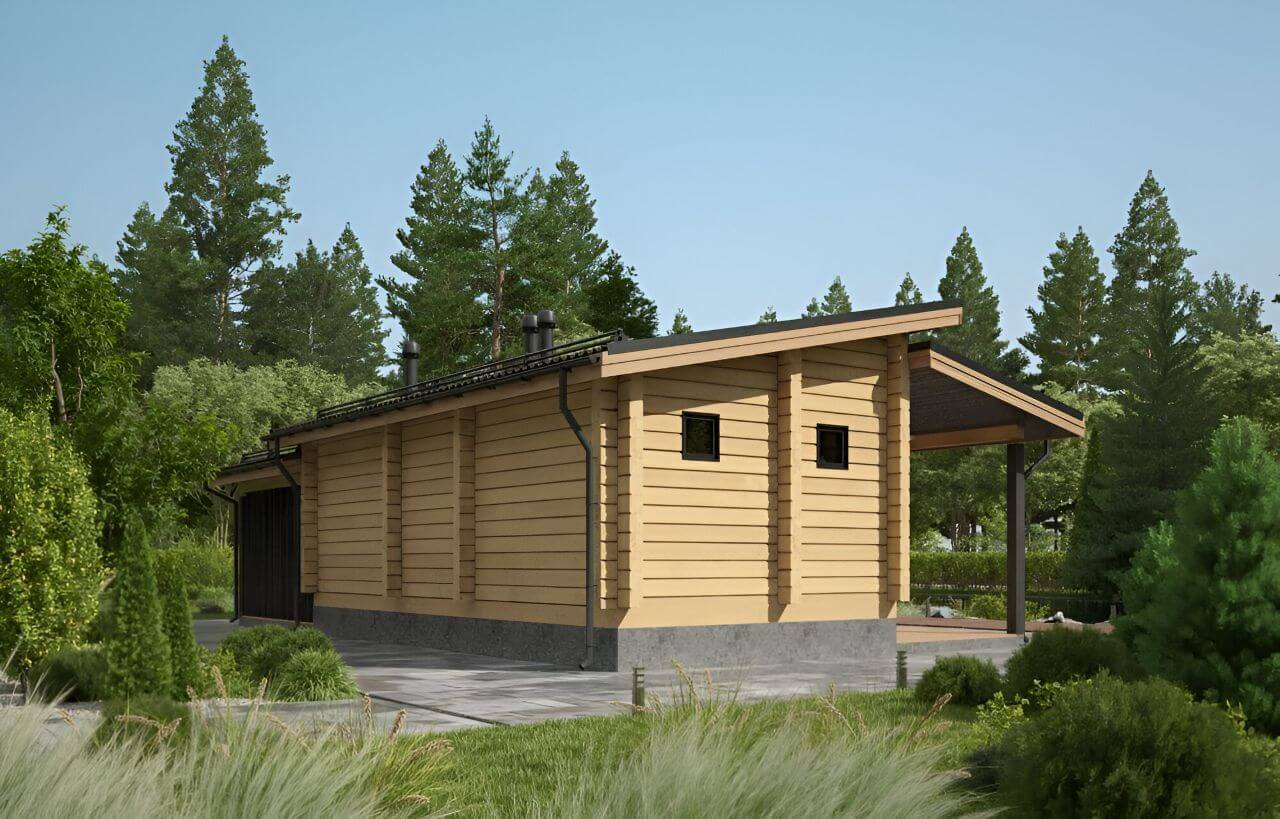 Баня из бруса 7х12 Мейсен