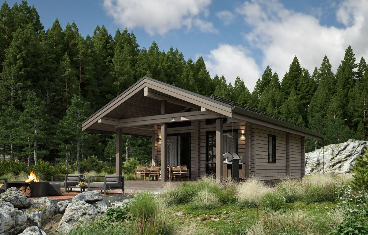 Баня из клееного бруса Берлин 5 (6х9)