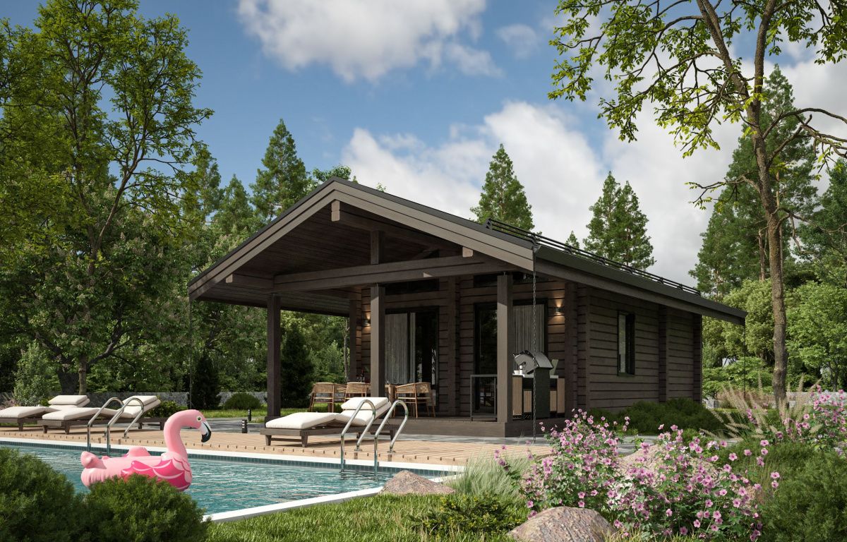 Баня из клееного бруса Берлин 7 (6х11)