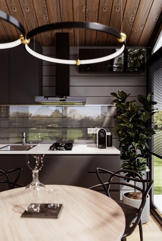 Каркасная баня 6 на 9 с террасой Виена 6