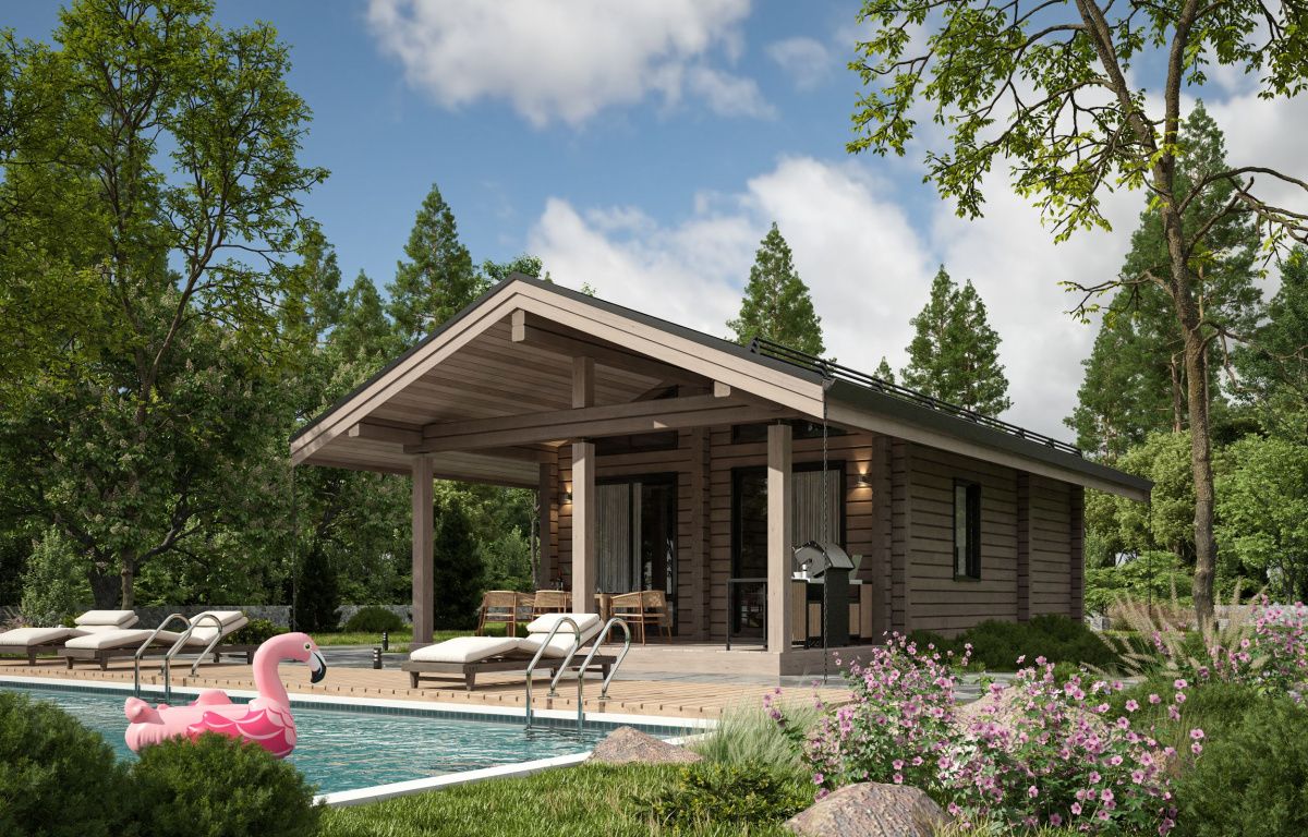 Баня из клееного бруса Берлин 9 (8х11)