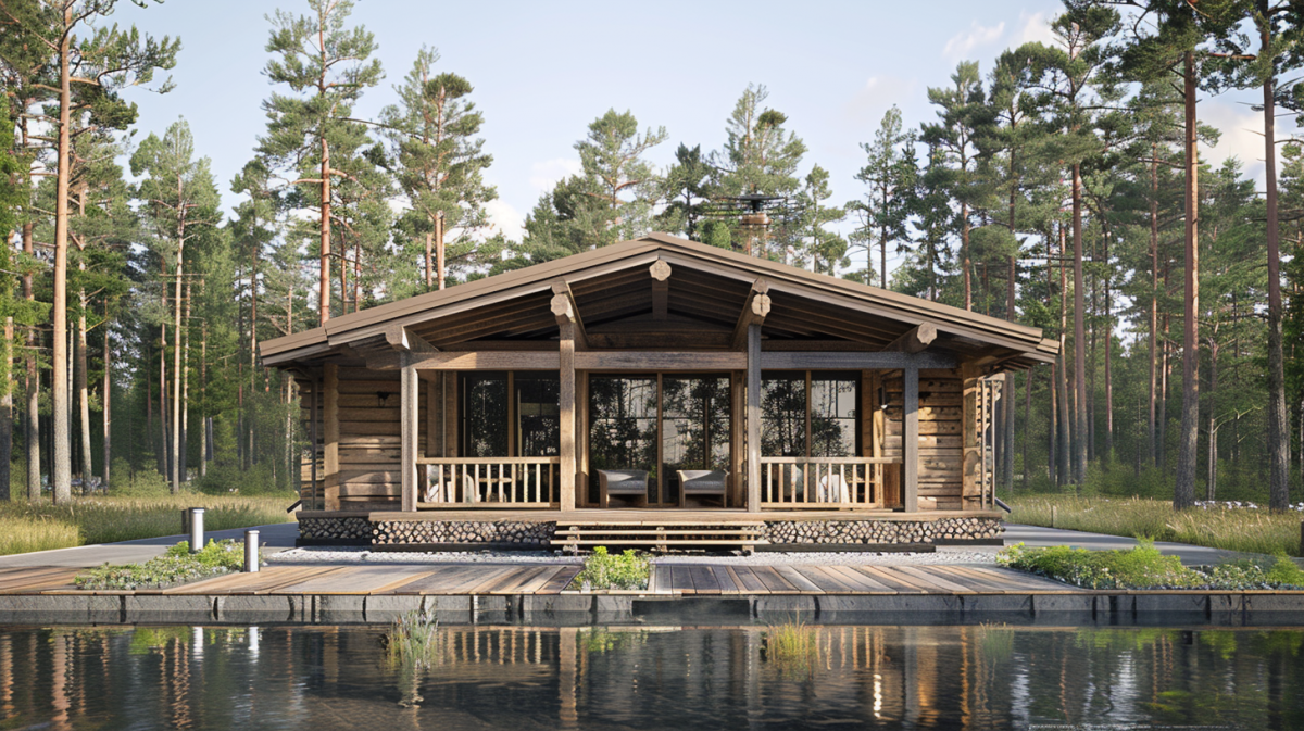 Баня из бревна Аспен