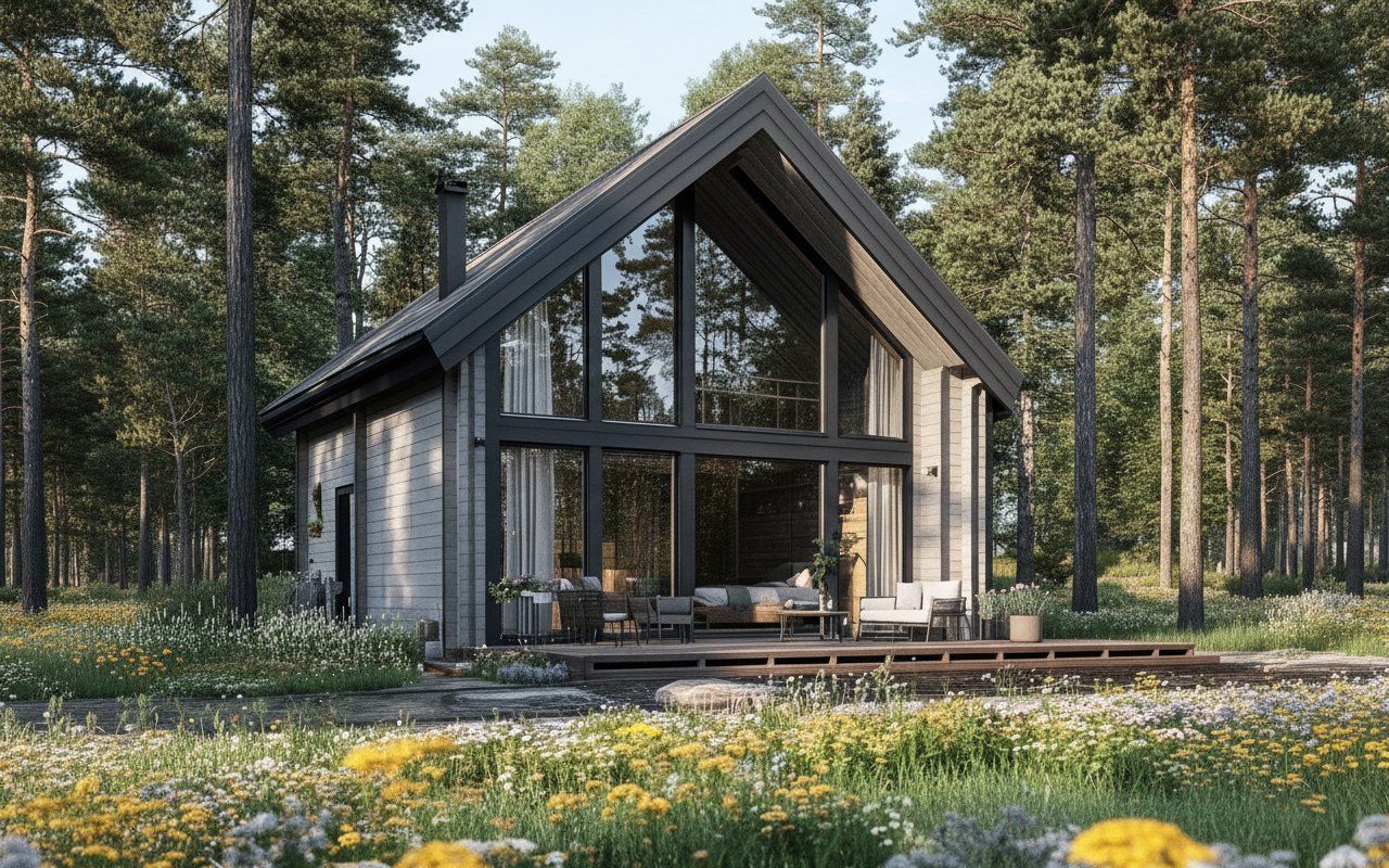 Баня 4х6 из бруса Баскония