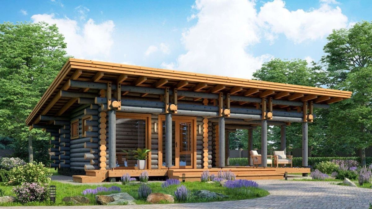 Финская баня из бревна Онтарио