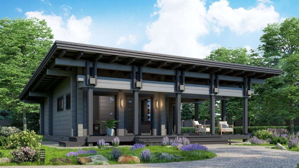 Финская баня из бруса Онтарио