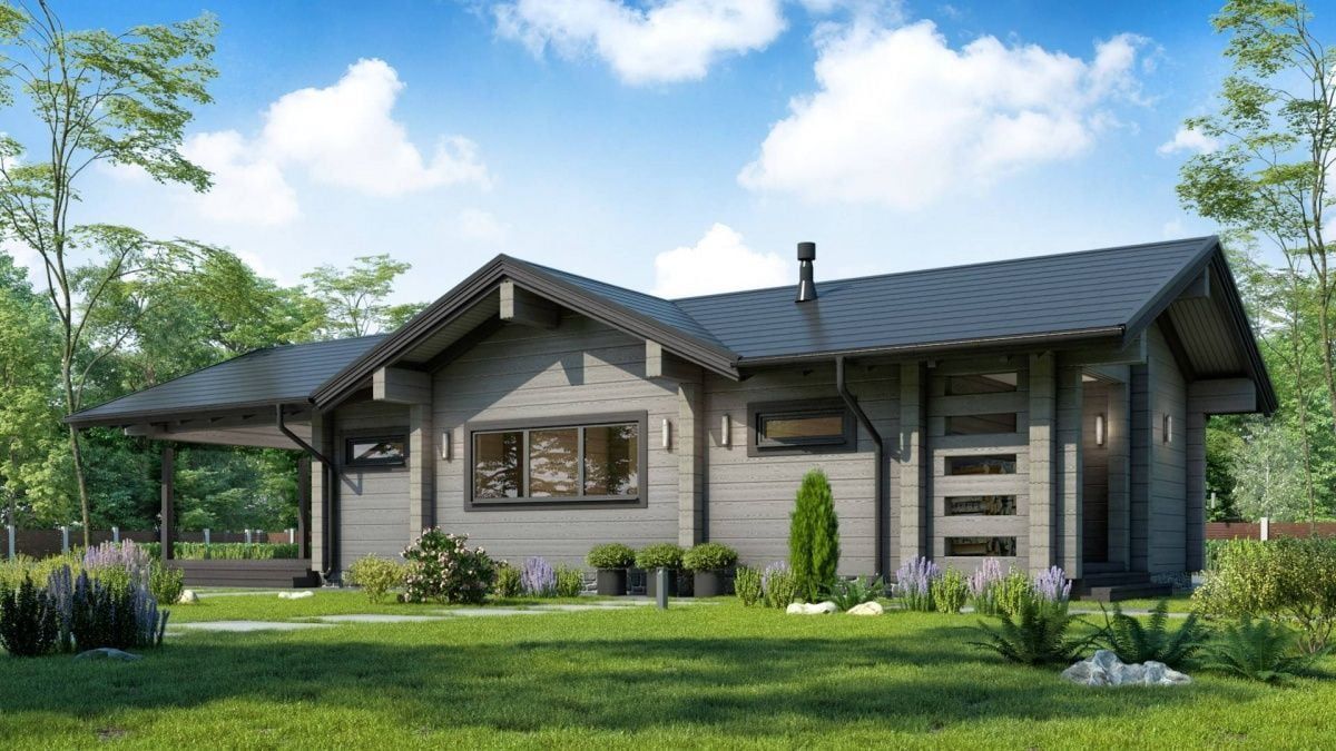 Финская баня из бруса Мичиган