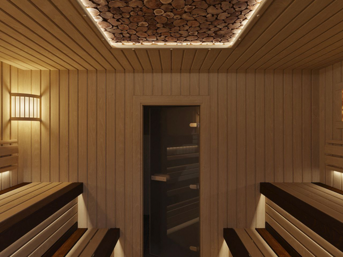 Баня под ключ 6 на 11 с террасой и комнатой отдыха Атека