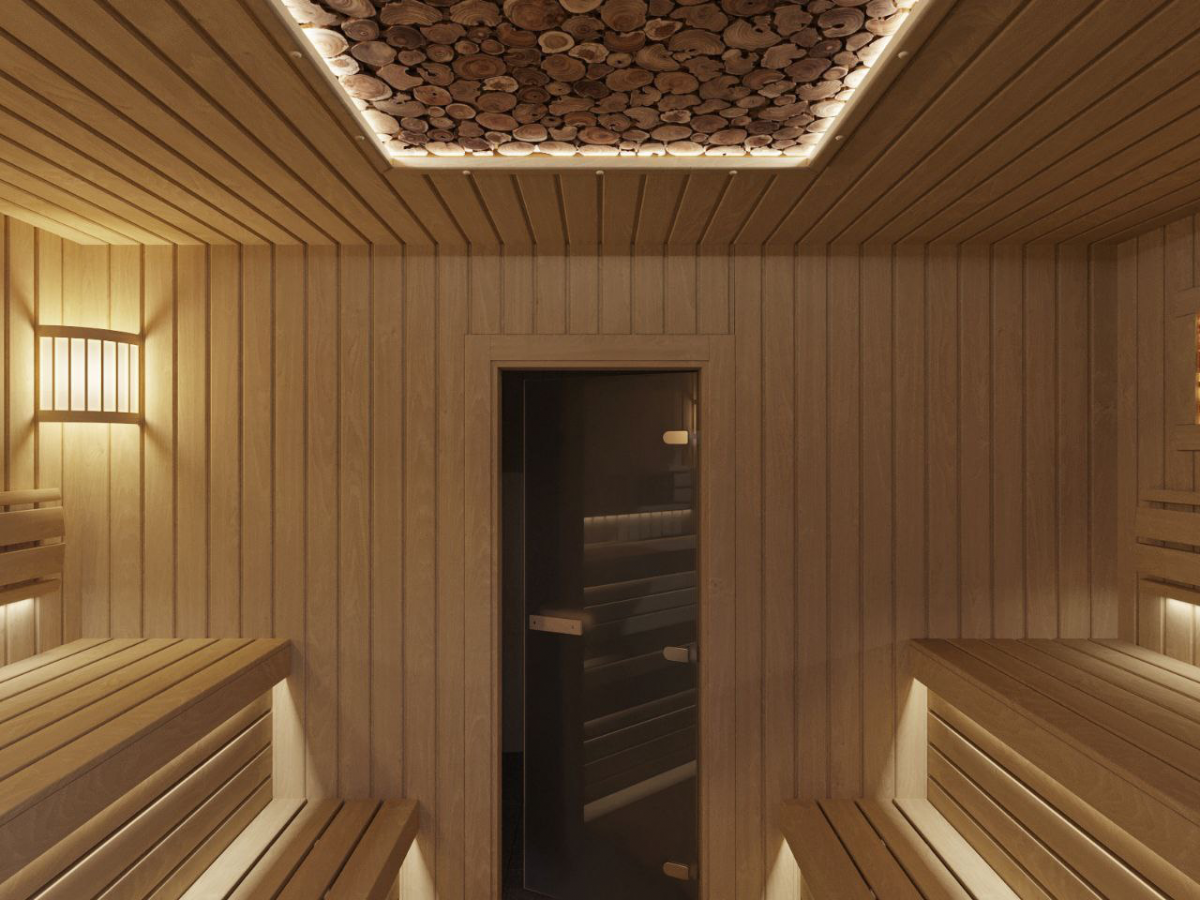 Баня под ключ 6 на 11 с террасой и комнатой отдыха Атека