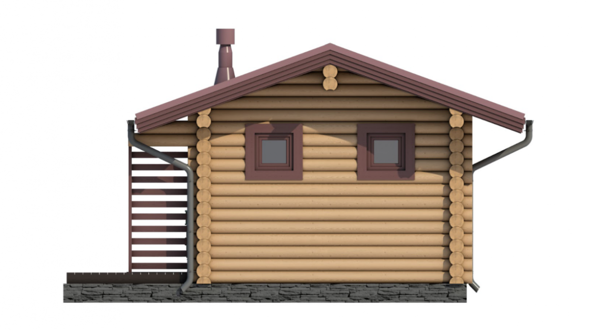 Финская баня из бревна Бостон