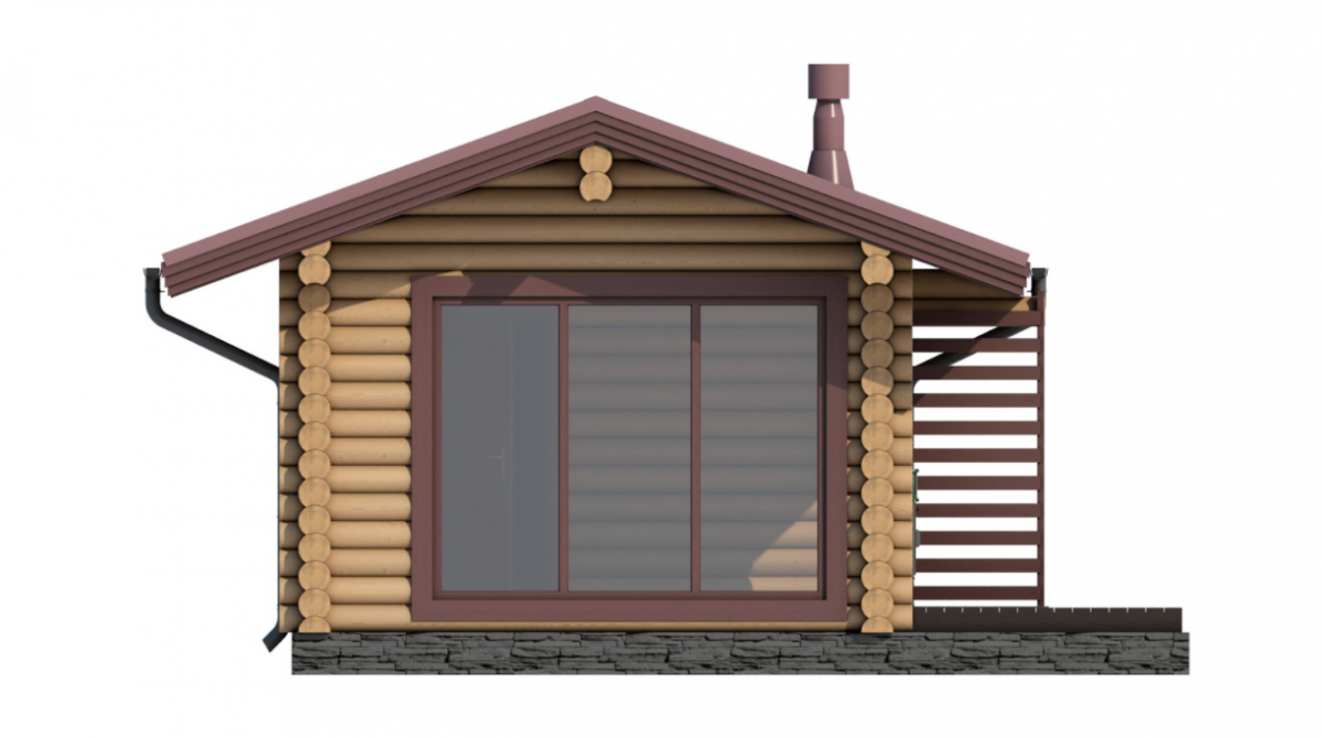 Финская баня из бревна Бостон