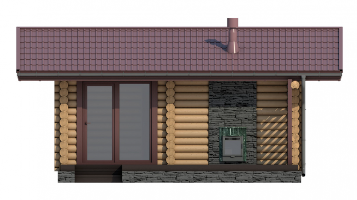 Финская баня из бревна Бостон