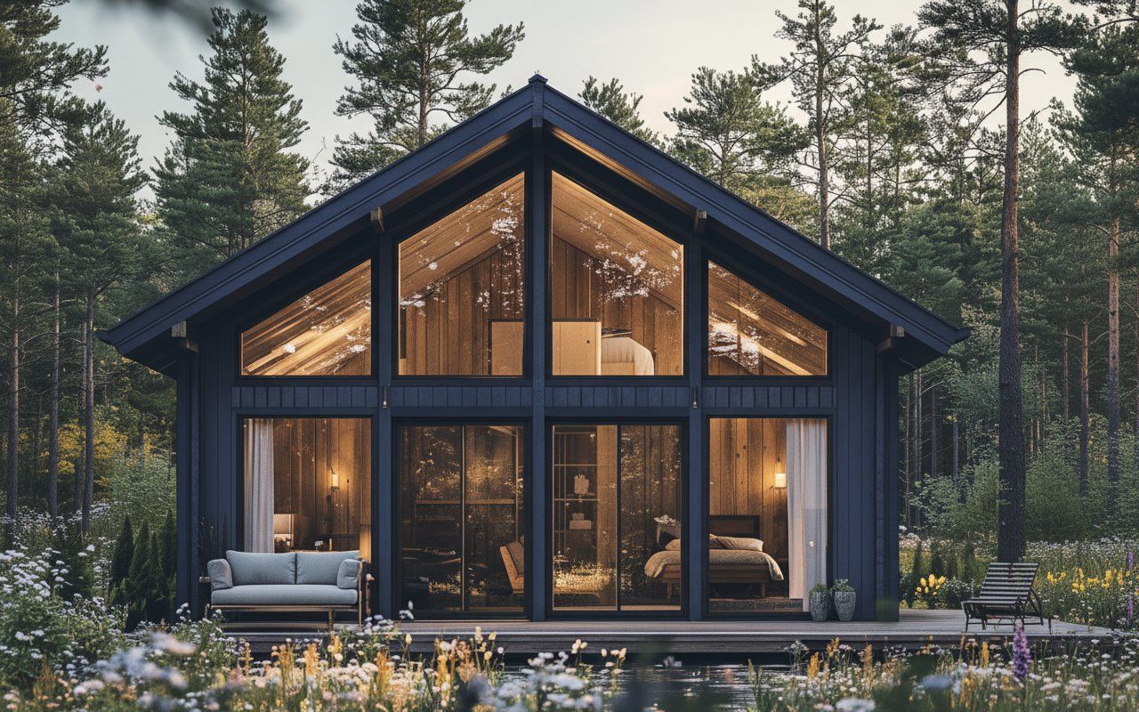 Баня 6х8 из бруса Гараф