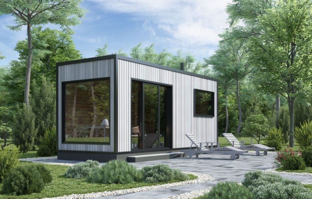 Модульная баня Hi-tech Panorama 6х2,4