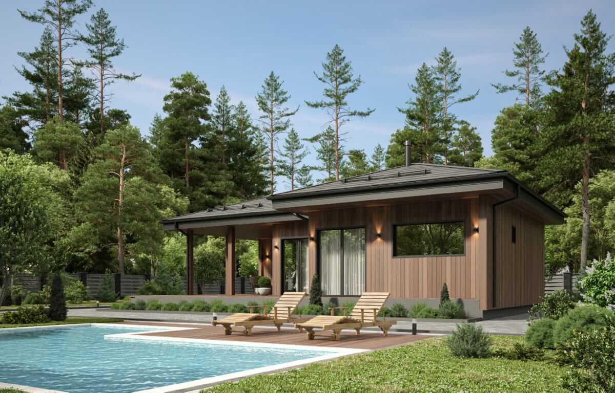 Каркасная баня Гуарда (8×13)