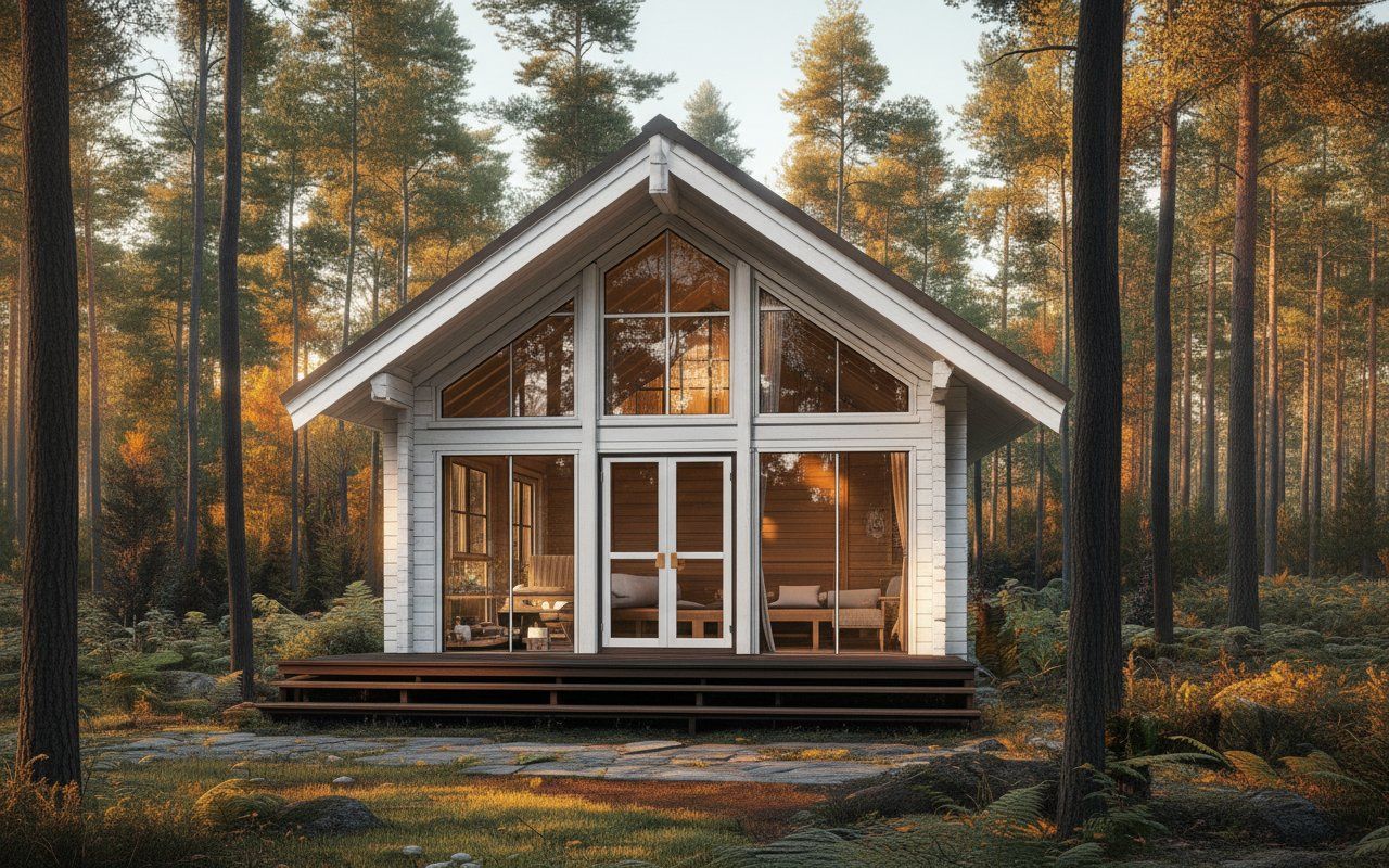 Баня 6х8 из бруса Лука