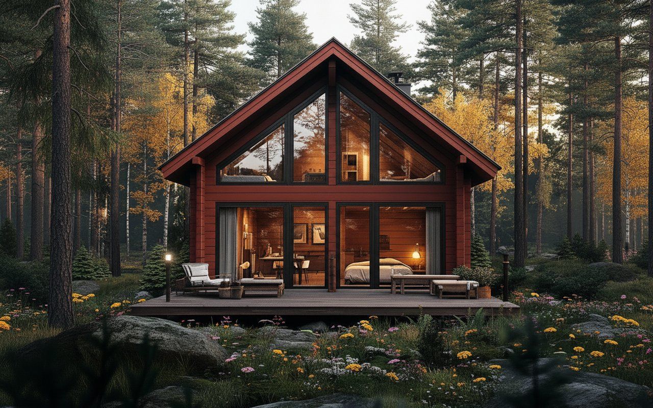 Баня 4х6 из бруса Нарбон