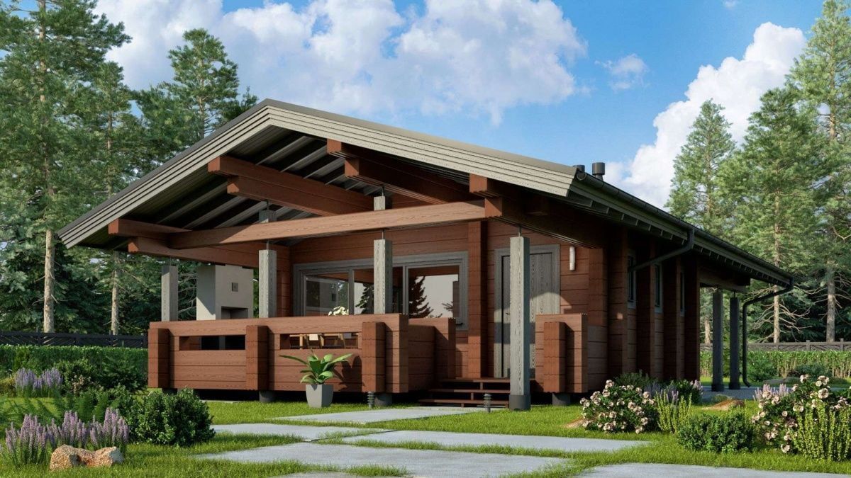 Финская баня из бруса Кембридж