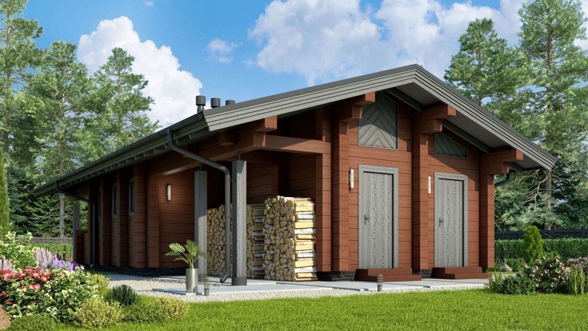 Финская баня из бруса Кембридж