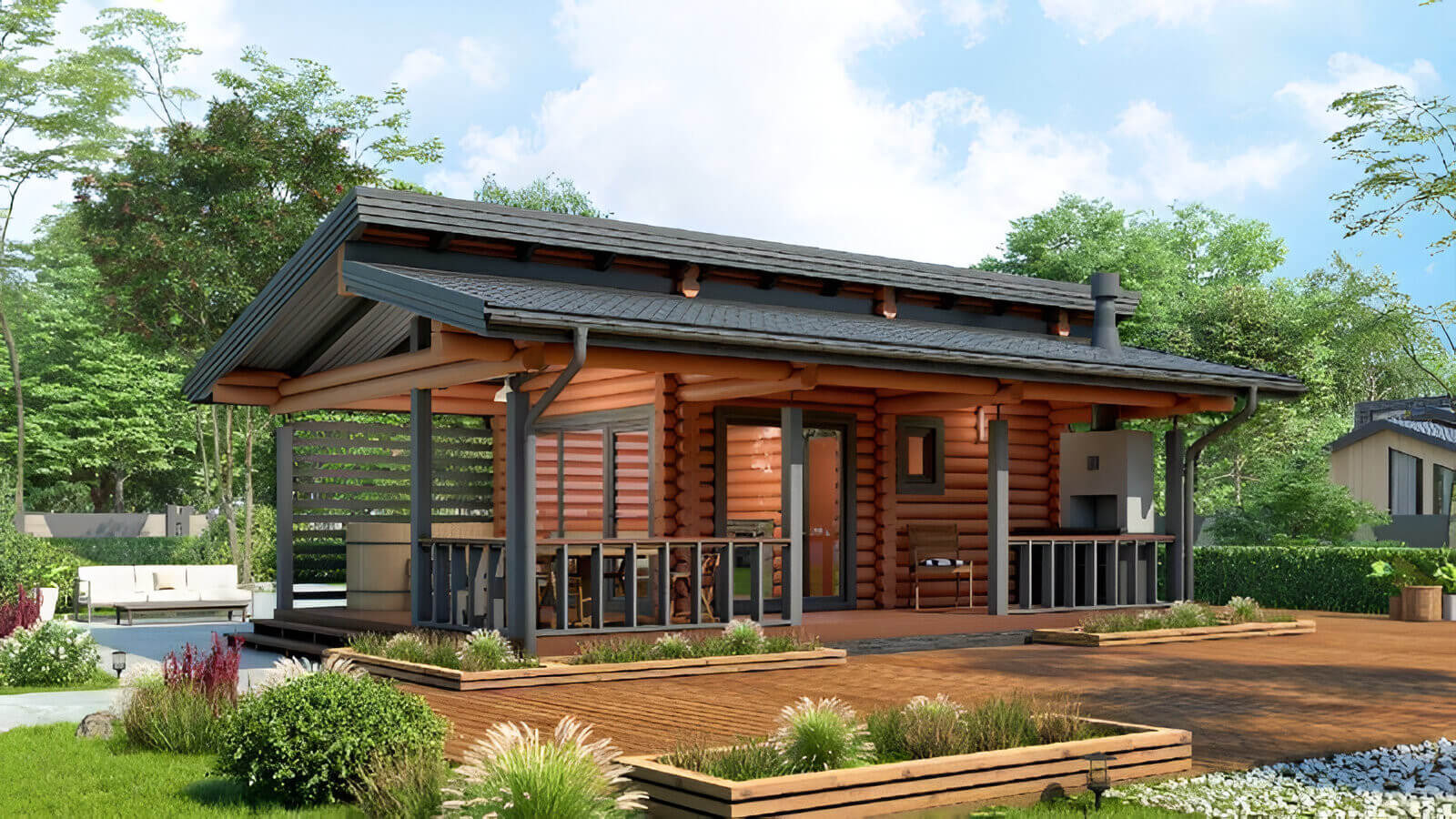 Финская баня из бревна Торонто