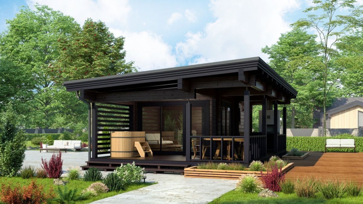 Финская баня из бруса Милето