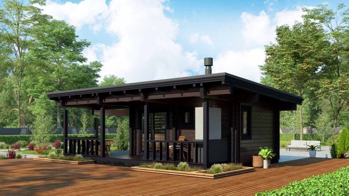 Финская баня из бруса Милето