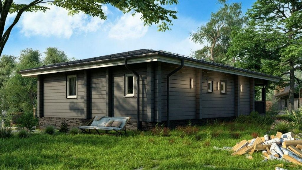 Баня из клееного бруса финская 12 на 8 Альмерия