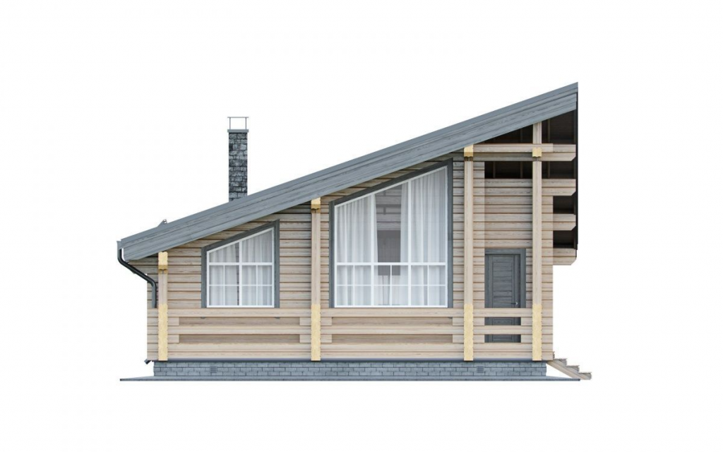 Баня из клееного бруса угловая 8 на 8 Анкона