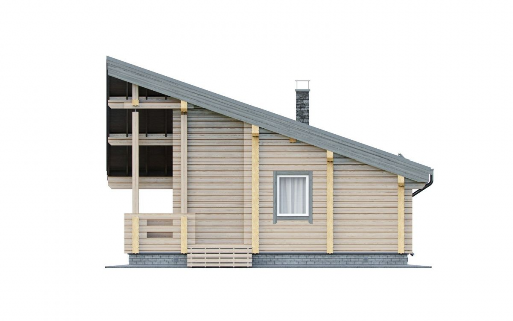 Баня из клееного бруса угловая 8 на 8 Анкона