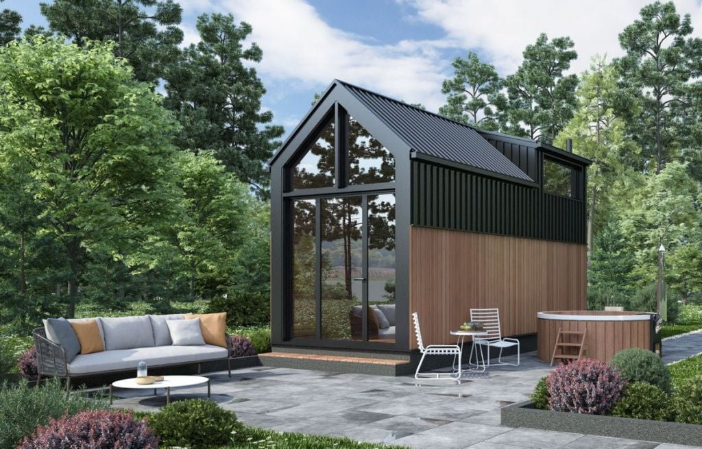 Модульная баня Barn Panorama Combo (6х2,4)