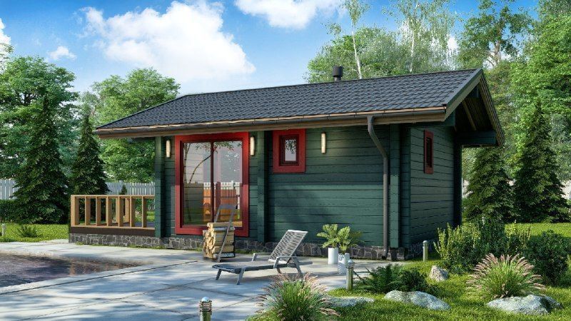 Финская баня из клееного бруса Детройт