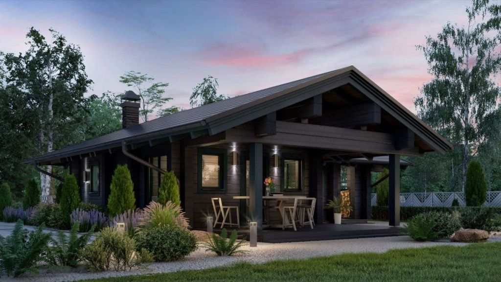 Финская баня из клееного бруса Эдмонтон