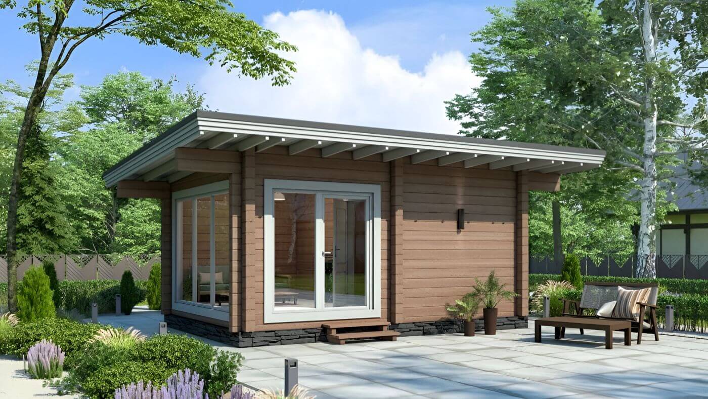 Баня из клееного бруса финская 6 на 4 Эмполи