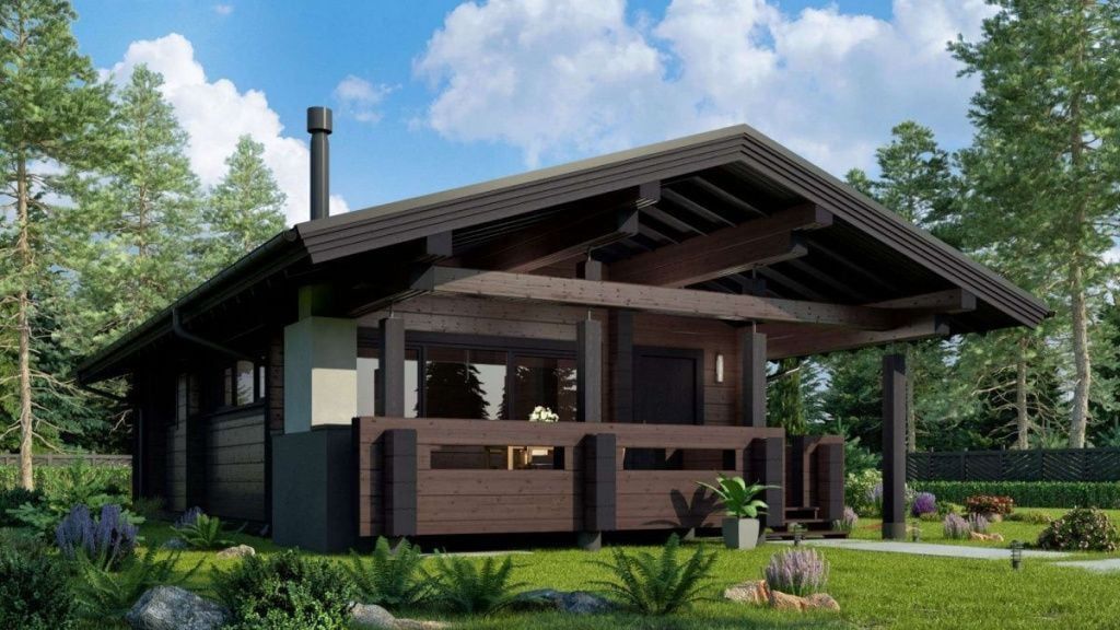 Баня из бруса 12 на 6 Кембридж