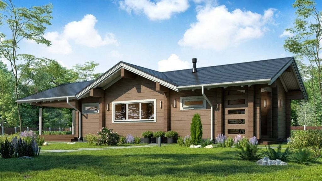 Финская баня из клееного бруса Мичиган