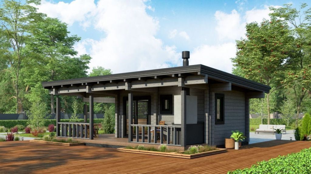 Финская баня из клееного бруса Милето