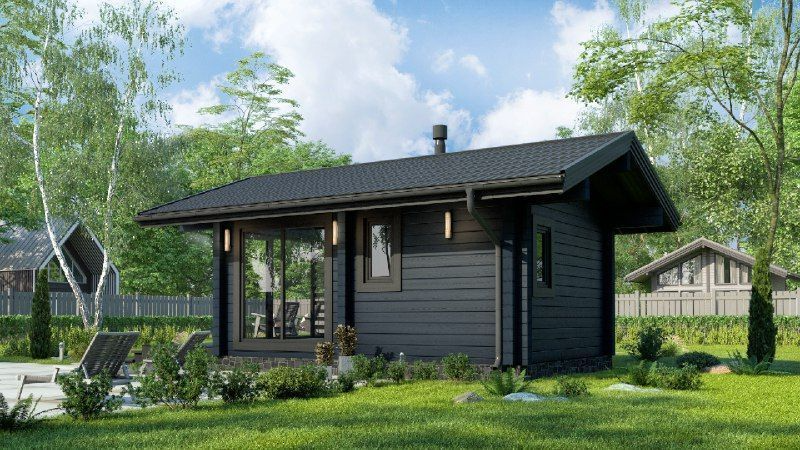 Каркасная баня финская 8 на 4 Монреаль