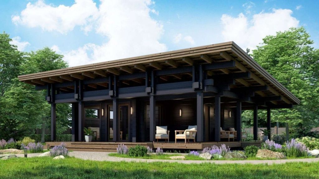 Баня из бруса 10 на 10 Онтарио