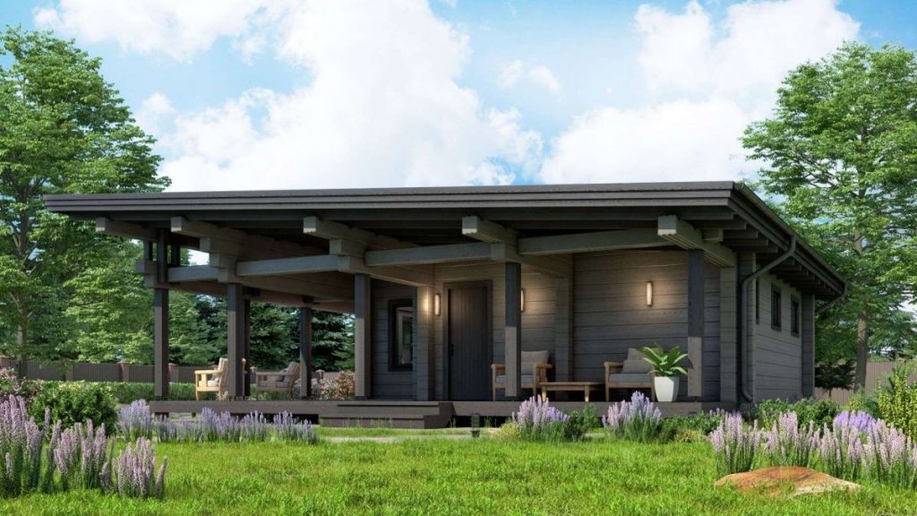 Баня под ключ 10 на 10 с комнатой отдыха и бассейном Онтарио